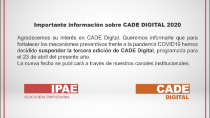 #CADEdigital 2020 reprograma fecha como medida de prevención