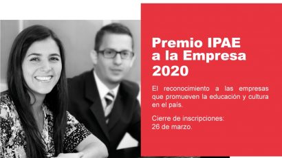 NOTA DE PRENSA – IPAE Asociación Empresarial lanza el Premio IPAE a la Empresa 2020 en las categorías Educación y Cultura