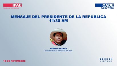 #CADEejecutivos: Presidente Pedro Castillo estará presente en la Clausura de la edición del Bicentenario