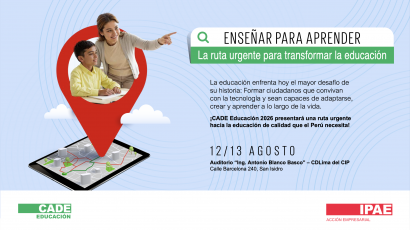 CADE Educación 2026 impulsará una hoja de ruta urgente para mejorar la educación en el país